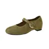 Zapatos Mary Jane de estilo retro con una sola hebilla para mujer, nueva moda de verano 2026, zapatos planos poco profundos elegantes de una sola hebilla, cómodos zapatos de noche