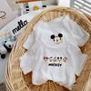 Camiseta de Algodón con Estampado de Dibujos Animados para Niños Verano Manga Corta Top Guapo para Niño Top de Verano de Cuello Redondo Vestido de Verano para Bebé