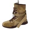 Botas Retrô Marrons de Sola Grossa para Mulheres, Novo Estilo Verão 2026, Botas Retrô de Sola Macia que Aumentam a Altura para Combinar com Saias, Botas Curtas Estilo Coreano
