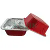 90ml cuadrado color aluminio foil resistente al horneado aluminio foil carbón pastel de luna horneado al carbón taza de queso taza de huevo molde para hornear