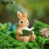 Presente criativo transfronteiriço desenho animado animal realista jardinagem doméstica paisagem em miniatura com boneca fofa resina pequenos ornamentos