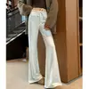 Pantalones de Arroz Glutinoso Versión Estrecha con Cordón Pantalones Deportivos Casuales Ligeramente Acampanados Largos Otoño Nuevo Cintura Alta Caída Adelgazantes Pantalones de Yoga para Mujer