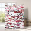 Manta de Terciopelo Sanrio Falai de Dibujos Animados para Comercio Exterior Transfronterizo, Impresión Digital, Manta para Aire Acondicionado para las Cuatro Estaciones, Manta para Siesta de Oficina