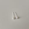 Pequeños Pendientes de Cerámica Color Macarrón para Agujeros de Oreja Pendientes de Botón Ganchos de Oreja Mini Simples Diarios para Orejas de Mujer