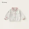 Abrigo para Niña Youbao para Primavera y Otoño, Top de Cuadros Rosa Bebé con Solapas, Ropa Infantil Floral Elegante, Ropa Infantil Zhili Huzhou