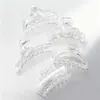 Pinzas para el Cabello DIY con Formas Cuadradas y Semicirculares, Pinzas de Tiburón para Mujer, Pinzas Transparentes para el Cabello X20