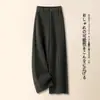 Pantalones de Pierna Ancha de Lana y Acetato para Mujer Invierno Cintura Alta Sueltos Moda para Dama Pantalones de Pierna Recta Estrechos 2026 Pantalones Casuales para Mujer