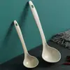 Cuchara de Sopa Larga de Fibra de Trigo de Grado Alimenticio Resistente a Altas Temperaturas Estilo Japonés para Uso Doméstico, Cuchara Grande para Sopa y Gachas, Cucharón de Cocina
