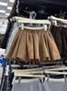 Falda corta de línea A floral anti-exposición de nuevo estilo para primavera y otoño 2026 para mujeres petite, falda midi entalladora de cintura alta