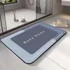 Alfombrilla de baño suave de tierra de diatomeas absorbente, alfombrilla antideslizante de secado rápido para puerta de baño, alfombrilla para pies, alfombrilla de puerta de baño, alfombrilla de puerta para el hogar