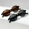 Gafas de Sol de Moda Estilo Influencer para Hombres y Mujeres, Esenciales de Aspecto Natural, Montura Ovalada Retro, Gafas de Sol Versátiles para Uso Diario con Protección UV