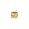Relleno de Oro de 14K Zirconia que Conserva el Color Espaciadores Redondos con Forma de Espiga de Trigo Cuentas Redondas con Forma de Pluma Material de Cuerda Trenzada Accesorios para Joyería DIY