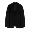 Chaqueta Blazer Casual para Hombre Coreana Estilo Coreano Tendencia Dongdaemun Traje Otoño Holgado Negro Un Botón