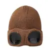 Gorro Transfronterizo Otoño e Invierno Gafas Cortavientos para Hombres y Mujeres Cálido Gorro de Punto para Esquí Amazon Europa y América Cálido Gorro de Lana