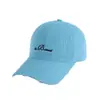 Gorra de Béisbol con Bordado de Letras Desgastadas Estilo Americano para Mujer, Moderna y Versátil, Adecuada para Uso Casual al Aire Libre y Ciclismo, Gorra de Pico Adelgazante