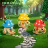 Adornos de paisaje en miniatura de casa de hongo, manualidades de resina, casa de villa, accesorios de decoración de cuento de hadas soñador DIY