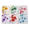 Pegatinas para Mascotas Día Hermoso Serie Arte Floral Tema Flores Paisaje Material para Diario Pegatinas 15 Hojas 6 Diseños