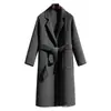 Abrigo de Lana y Cachemira de Doble Cara, Nuevo para Otoño/Invierno 2026, Abrigo Largo de Lana Casual Holgado, En Stock para Otoño/Invierno