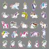 51 pegatinas decorativas impermeables con dibujos de unicornios, caballos, arcoíris y grafitis para portátil, equipaje y coche.