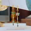 Brincos Originais Novos Chinoiserie Coloridos Dopamina Borboleta Tassel de Pérolas Brincos Elegantes Retrô de Estilo Nacional de Alta Qualidade para Mulheres