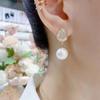 Nuevos Pendientes de Moda Versátiles Pendientes de Tulipan con Perlas Blancas Exquisitos Versátiles Moda Estilo Coreano