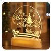 Venta Caliente Transfronteriza Luz de Noche para Mesita de Noche de Navidad Decoración Navideña para Dormitorio Luces 3D Diseño Navideño Muñeco de Nieve Papá Noel