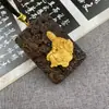 Escultura em Madeira de Águila Incrustada Pingente Guanyin de Mil Mãos Artesanato em Madeira Pingente de Carro Decoração