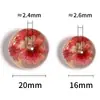 Cuentas de Flor Seca de Colores Agujero Recto Transfronterizo Moda Resina Redonda Cuentas Sueltas Cadena de Teléfono Móvil DIY Hecha a Mano Collar