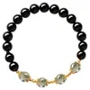 Pulsera de Cristal Fantasma Verde Obsidiana Mingtai para Mujer, Pulsera de Cristal Regalo para Novia