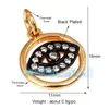 L45 Accesorios para joyería DIY cobre puro chapado en oro plateado recubierto de oro estilo europeo y americano Ojo del Diablo colgante multicolor
