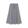 Ropa de Mujer al por Mayor Transfronteriza 2026 Nuevo Estilo Simple Elástico Cuadros Cordón Cintura Ajustada Cuadros Pequeños Falda Midi