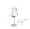 Copa de vino tinto con rayas verticales nórdicas, copa de champán, copa de cristal con rayas creativas, copa de vino de cristal para el hogar