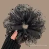 Novo modelo 2026 scrunchie de cetim preto para mulheres, elástico de cabelo de alta qualidade, elástico elegante para rabo de cavalo baixo, acessório de cabelo estilo casual