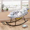 Mecedora, sillón reclinable, silla de jardín para el ocio, mecedora reclinable ampliada, mecedora de ratán arcoíris, sillón reclinable de ocio para sala de estar en casa