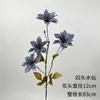Flores artificiales azul bruma para bodas al por mayor, flores falsas de color bruma oscura para escenario de salón de bodas, decoración floral de fondo de pasillo