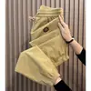 Pantalones Harem Holgados de Seda de Hielo Finos de Nueve Puntos para Hombre Verano 2025 Nuevo Cintura Elástica Dobladillo en el Tobillo Deportivos Sueltos Versátiles Casuales