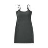 Falda ajustada pura ajustada con tirantes para cadera para mujer estilo americano retro color sólido base con almohadilla en el pecho