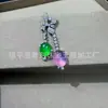 Atacado Pingente de Ovo de Pombo Inlaid Jade de Gelo Calcedônia Rosa Banhado a Prata Ágata Verde Novo Estilo Chinês Colar Simples Jade