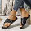2026 Verano Nuevo Hebilla de Cinturón de Comercio Exterior Europeo y Americano de Nueva Llegada Tamaño Grande Zapatos Casuales para Mujer Planos Elegantes Sandalias de Moda para Mujer