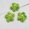 Horquilla de lana tejida a crochet hecha a mano con florcita linda estilo japonés broche de florcita de siete colores decoración para ropa accesorios de flor abullonada