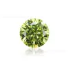 Pedra Solta Redonda Cor Verde Maçã Sintética Nano com Fundo Pontiagudo Acessório para Joias Mini Pedrinha para Unhas Inlaid com Moissanite