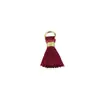 Borla Mini de Hilo Dorado de 1.8 cm Multicolor Borla Estilo Nacional Borla Hecha a Mano DIY Accesorios para el Cabello Pendientes Material para Colgantes