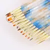 Venda direta da fábrica de novos conjuntos de ferramentas de caneta para nail art estilo japonês, incluindo canetas coloridas, canetas para francesinha, canetas de esmalte em gel com ponta redonda e canetas para desenho de linhas