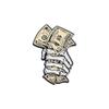 Bolsa Roupas Série Notas de Dólar Conjunto Combinado de Emblemas Metálicos Acessórios Divertidos Criativos Broches de Caveira Animal