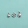 S999 Pure Silver 3D HarD Acessórios de Prata Jóias Fortune GooD Luck Money Bag Lucky Bag PenDant DIY BraiDeD Rope Bracelet PenDant