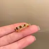 Anillo apilable para dedo índice Ojo de Tigre Maillard Retro Otoño e Invierno Lujo Accesible de Alta Gama Versátil Suave Anillo Diario para Mujer