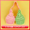 Serie de Cumpleaños Molde para Galletas Oso Dibujo Animado 3D Molde para Galletas Regalo DIY Pastel Galleta Impresa Artificial