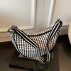 Atacado Verão Novo Estilo Coreano Xadrez Bolsa Dumpling Bolsa Transversal de Nylon Moda e Versátil Grande Capacidade Bolsa de Lona Transfronteiriça