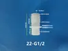 Conector de Manguera de Plástico con Púas Recto 1/2 Pulgada Rosca Macho Recto con Púas Conector Macho de Plástico PP Rosca Macho G1/2