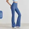 Pantalones de Yoga Nude Juveniles Micro Acampanados para Mujer, Pantalones Deportivos Levantacola Primavera y Verano, Pantalones de Fitness de Cintura Alta de Pierna Ancha, Pantalones Ajustados Acampanados